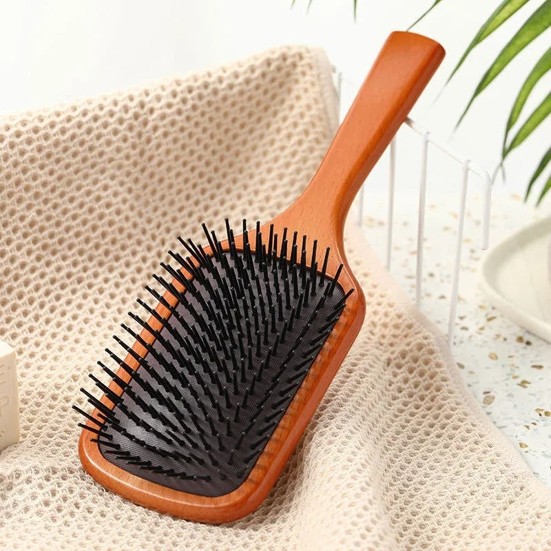 Anti-Static Wooden Air Cushion Hair Brush