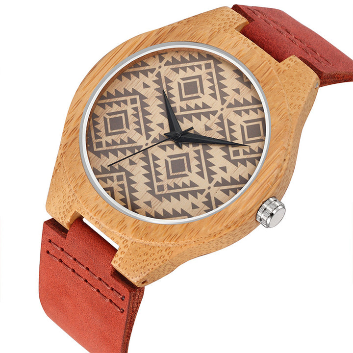 Space-time Men's Wood High Quality Watch Fashion Trend Pattern Quartz Watch