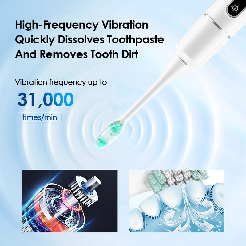 electric sonic vibration tooth cleaner, view 5 - MRSLM