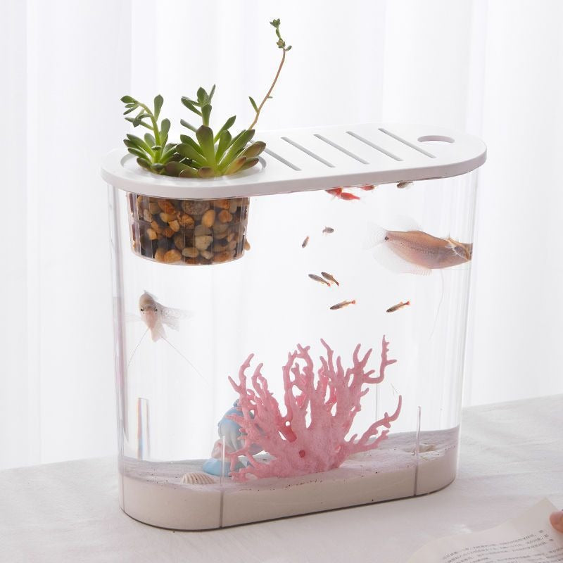 Transparent plastic goldfish tank, view 9 - MRSLM