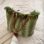 tassel canvas tote bag, view 7 - MRSLM