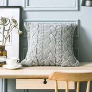 elegant gray knitted decorative pillowcase, view 6 - MRSLM