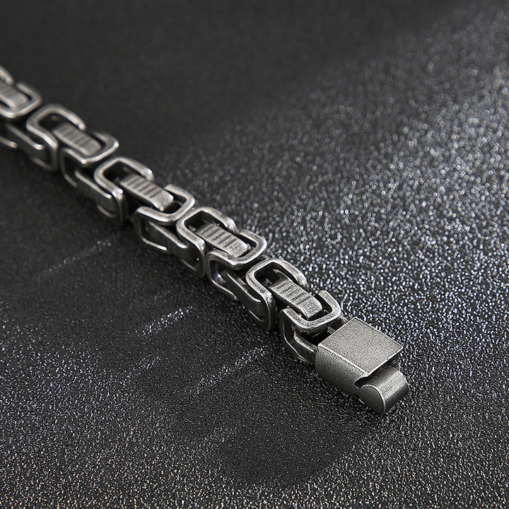 Domineering Welded Woven Titanium Steel Bracelet