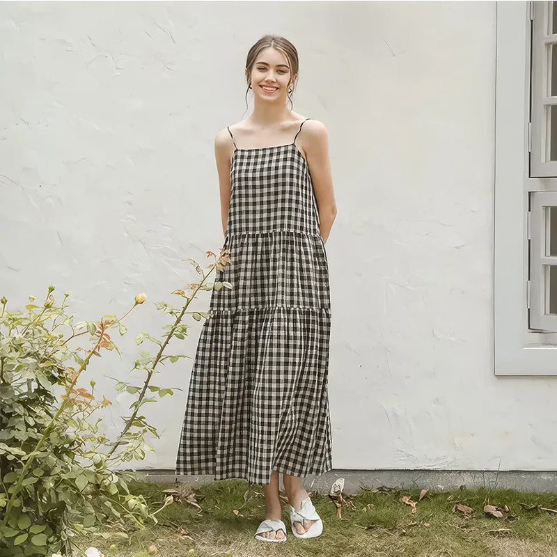 Vintage plaid summer dress, view 5 - MRSLM