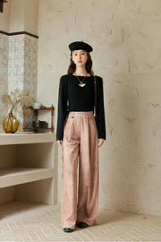 high-waisted wide leg pants, view 6 - MRSLM