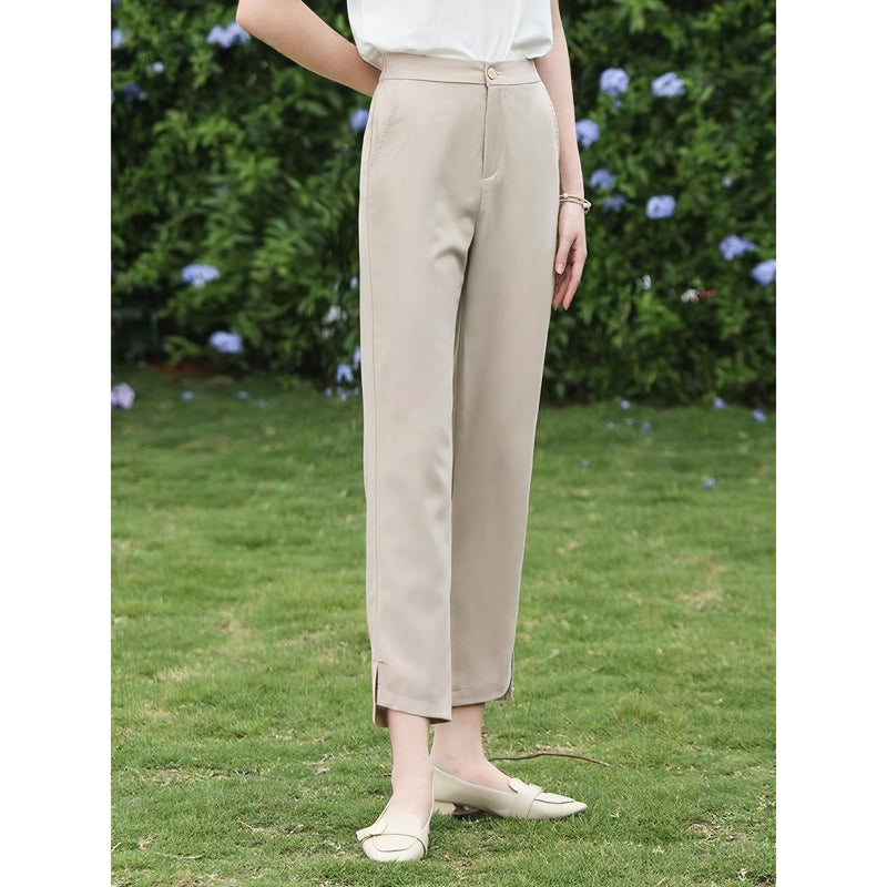 Women's Straight Ankle-Length Blazer Pants