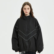 men's reflective striped hip hop jacket - MRSLM