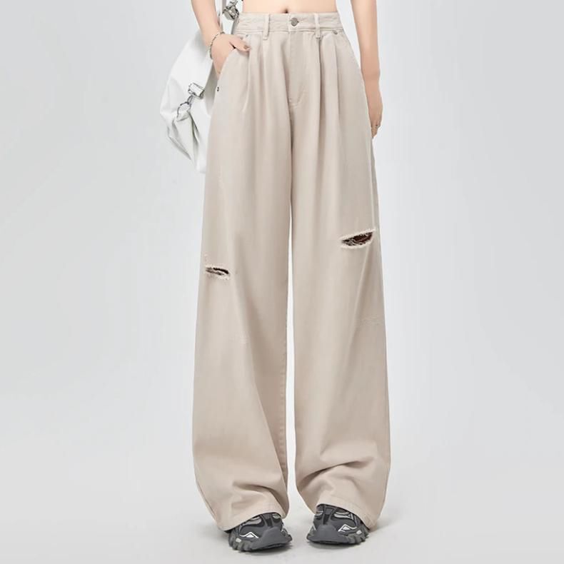 high waist straight wide leg jeans - MRSLM