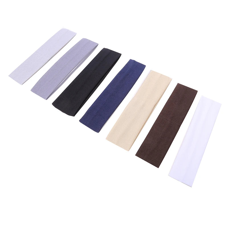 7-Piece Fashion Solid Color Soft Elastic Headbands for Yoga, Sports &amp; Everyday Use