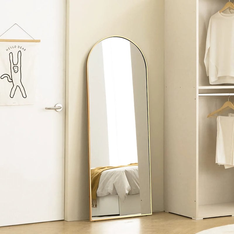 arched full length mirror with stand, view 2 - MRSLM