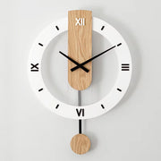 nordic modern solid wood wall clock, view 2 - MRSLM