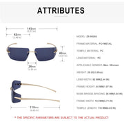 rimless rectangular sunglasses, view 13 - MRSLM