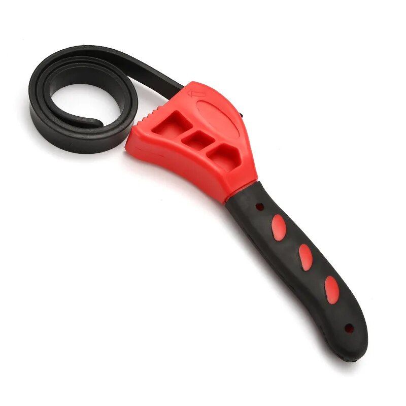 Adjustable Rubber Strap Wrench - Non-Slip Grip for Jar Lids & Oil Filters
