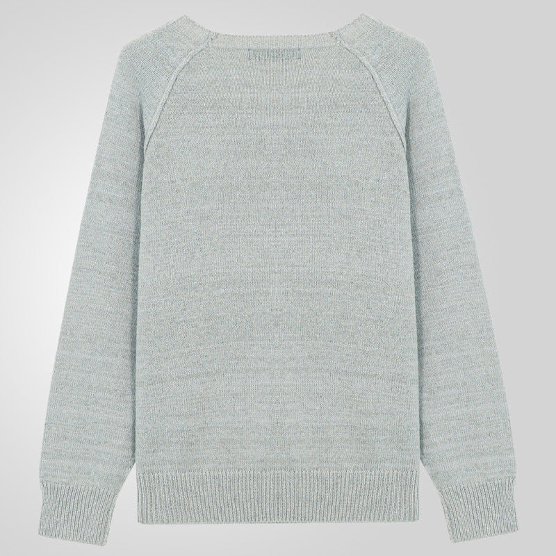 solid color long sleeve lightweight sweater, view 4 - MRSLM