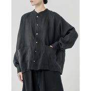 retro linen oversized shirt, view 5 - MRSLM