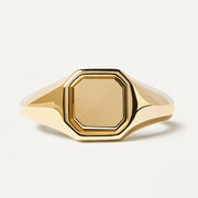 ladies signet ring silver or gold, view 3 - MRSLM