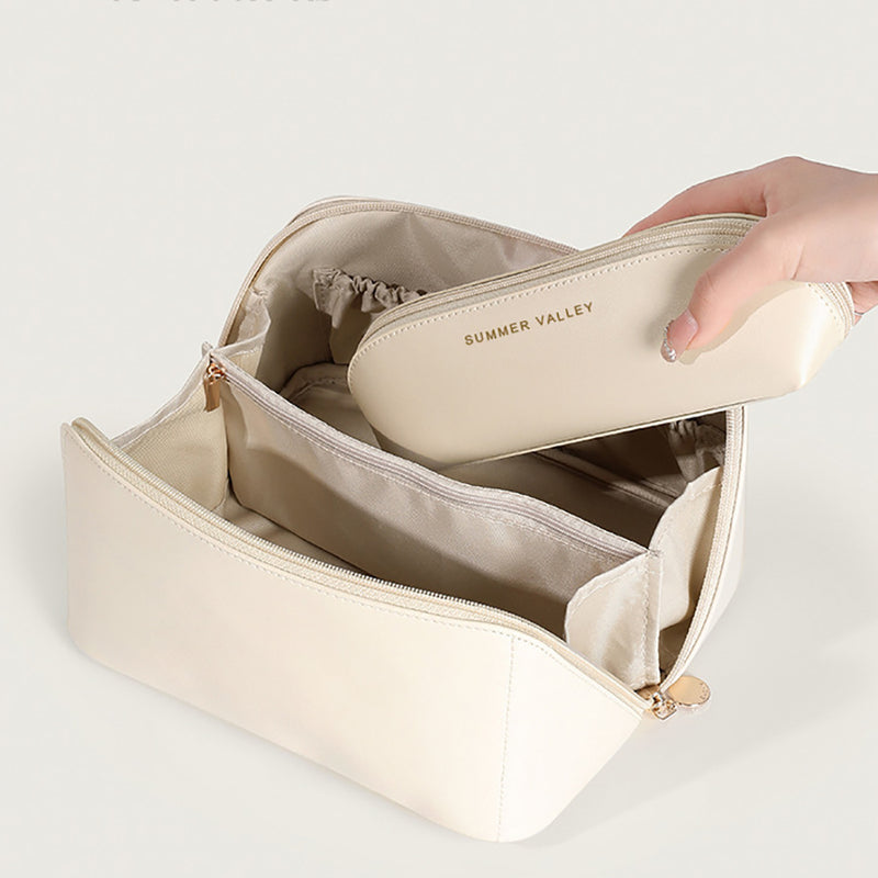pu leather makeup brush storage bag, view 4 - MRSLM