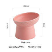 elevated ceramic pet bowl, view 12 - MRSLM