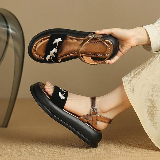 embroidered platform sandals - MRSLM