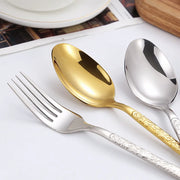 30-piece golden cutlery set, view 5 - MRSLM
