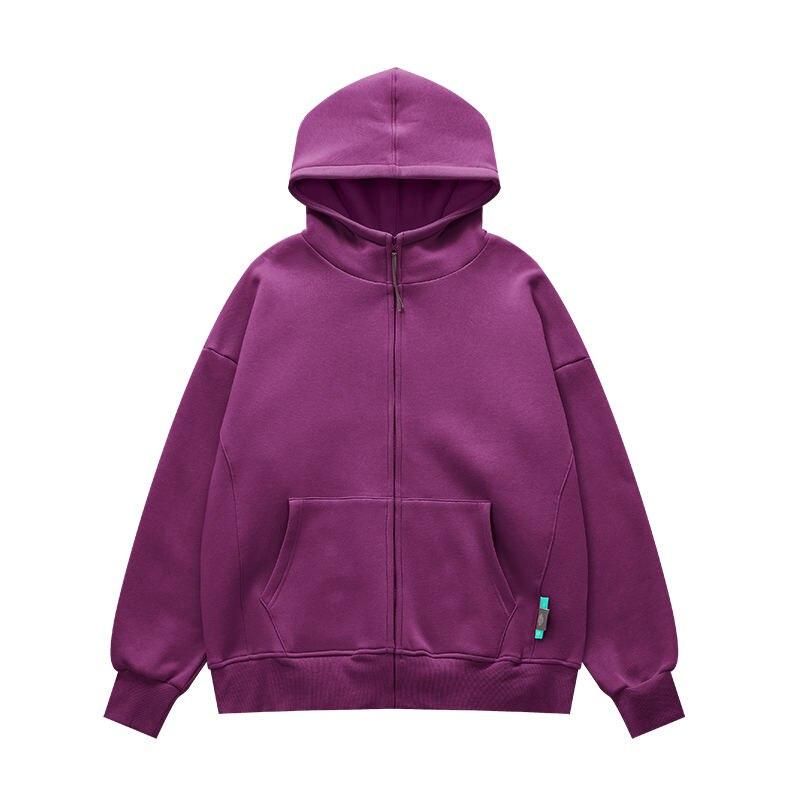 unisex fleece lined zip up hoodie, view 2 - MRSLM