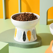 raised ceramic pet bowl, view 8 - MRSLM