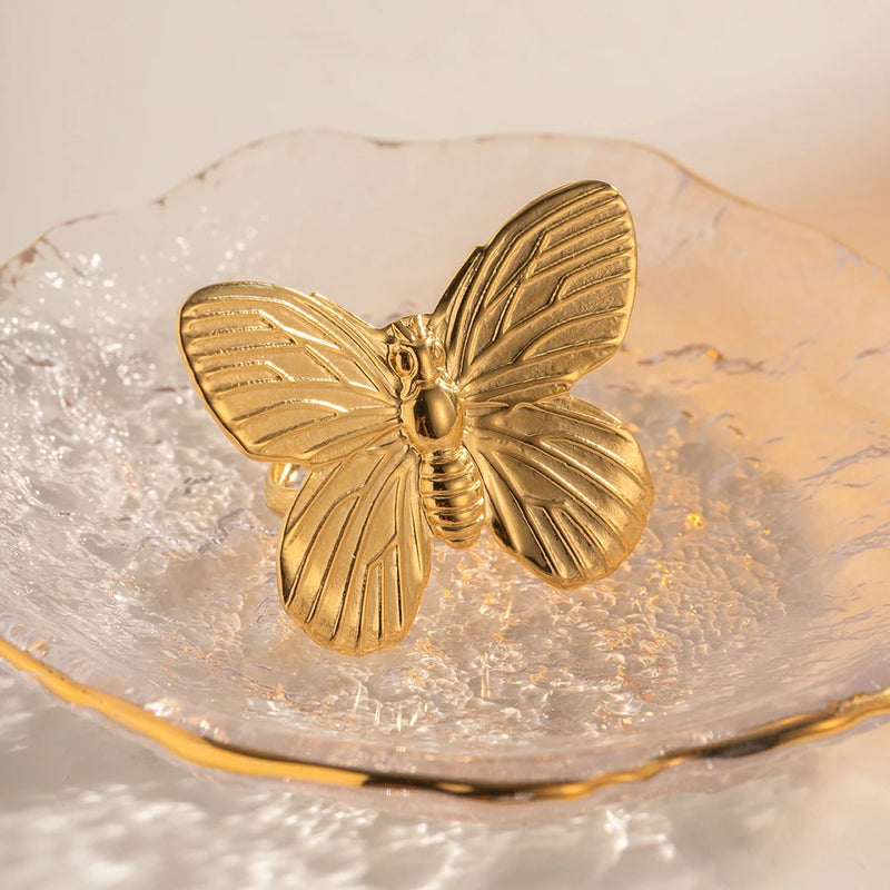 vintage butterfly ring, view 8 - MRSLM