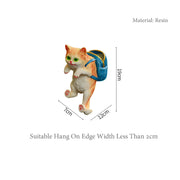 cat backpack garden statue, view 7 - MRSLM