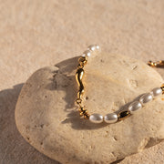 gold plated water drop bracelet, view 6 - MRSLM