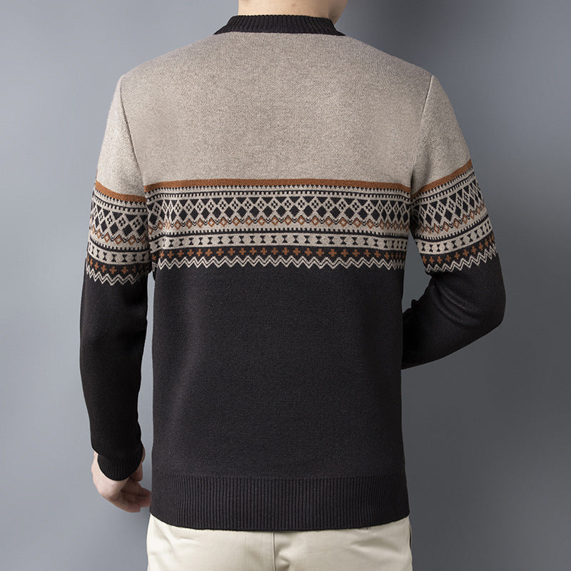 men's half turtleneck bottoming sweater, view 2 - MRSLM