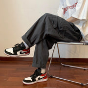men's straight cropped work pants, view 4 - MRSLM