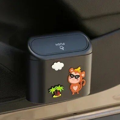 Compact cartoon car garbage bin, view 11 - MRSLM