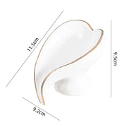 ceramic leaf soap dish, view 3 - MRSLM