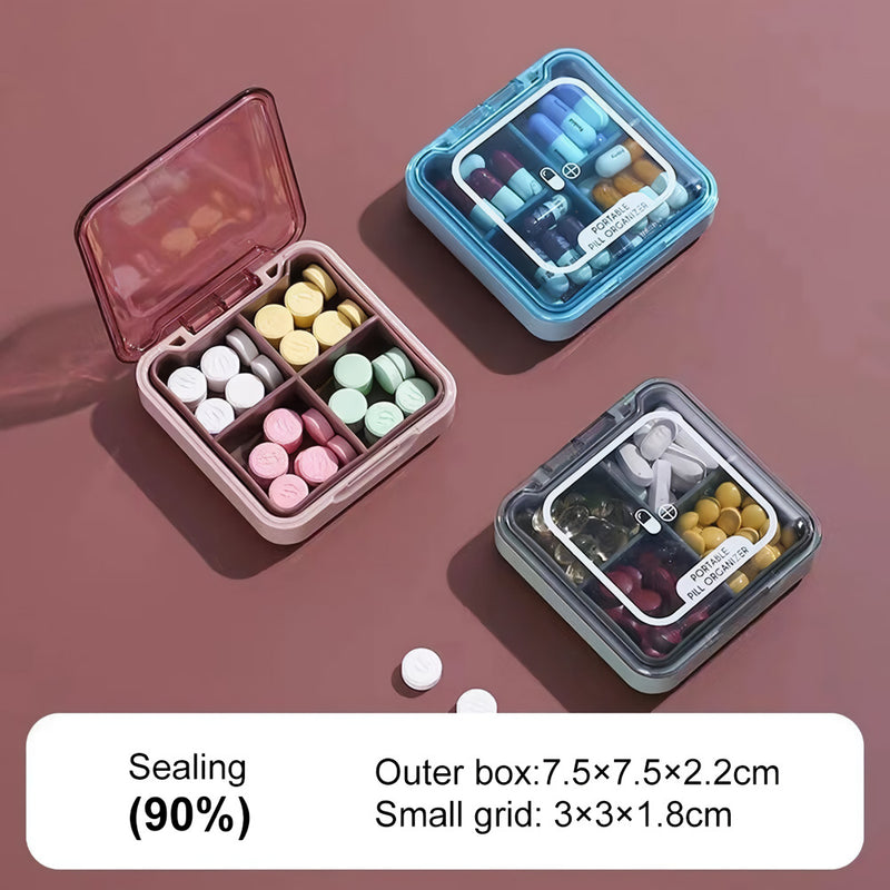 moisture-proof 4-cell pill box, view 8 - MRSLM