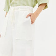 women's linen lace-up shorts, view 6 - MRSLM