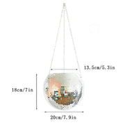 Disco ball hanging planter, view 2 - MRSLM