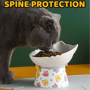 elevated ceramic cat bowl, view 12 - MRSLM