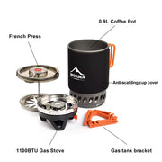 portable camping cooking system with gas stove, view 3 - MRSLM