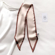 silk-feel narrow scarf, view 5 - MRSLM