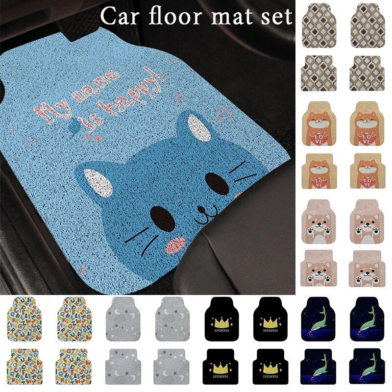 Universal Cartoon Pattern Waterproof Car Floor Mats