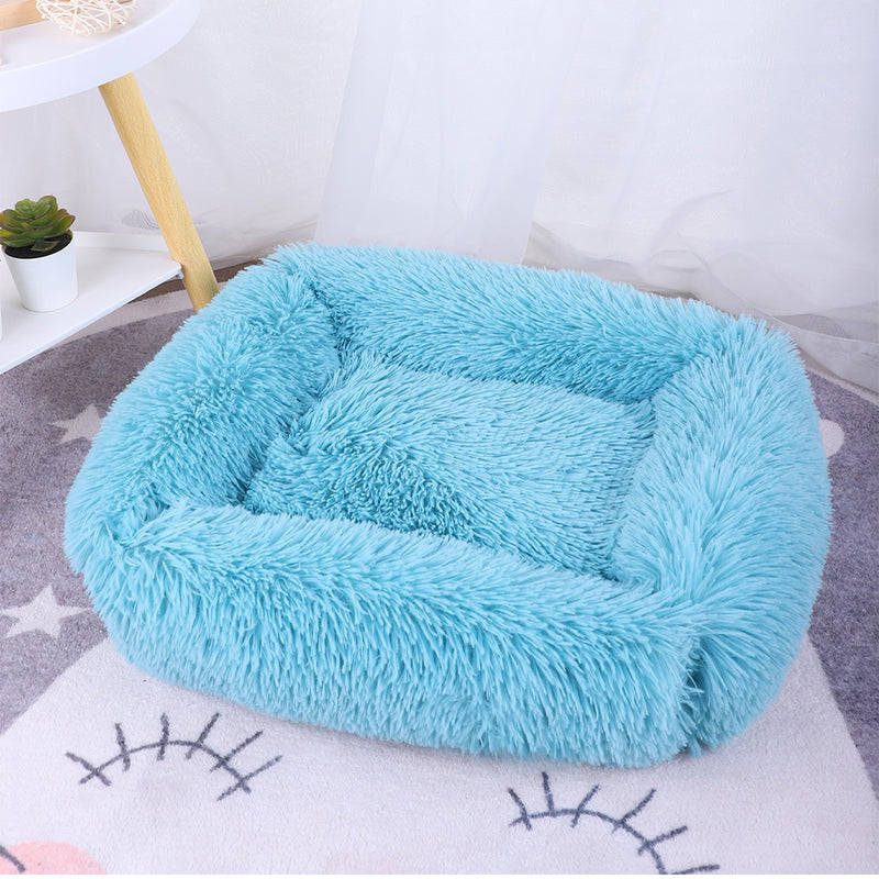 plush dog cushion bed, view 2 - MRSLM