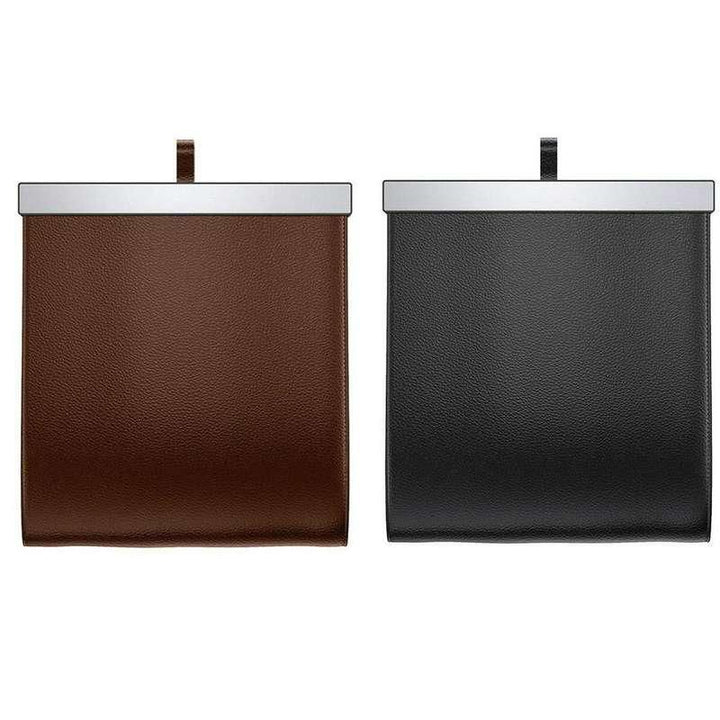 Magnetic Car Garbage Bag with LED Light – Rear Seat Hanging Leather Storage