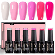 6-color gel nail polish set, view 2 - MRSLM