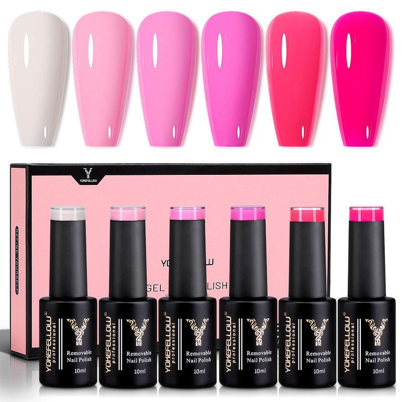 6-color gel nail polish set, view 2 - MRSLM