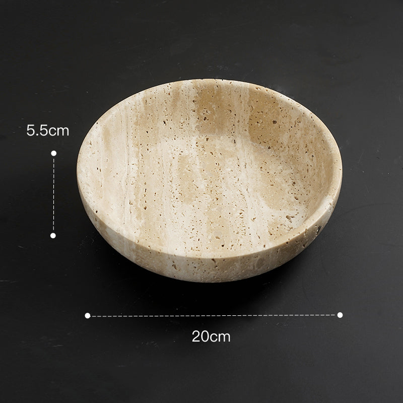 travertine serving tray, view 2 - MRSLM