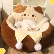 Cozy winter cat and dog bed, view 3 - MRSLM