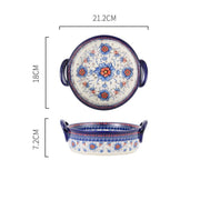 underglaze ceramic round baking tray, view 4 - MRSLM