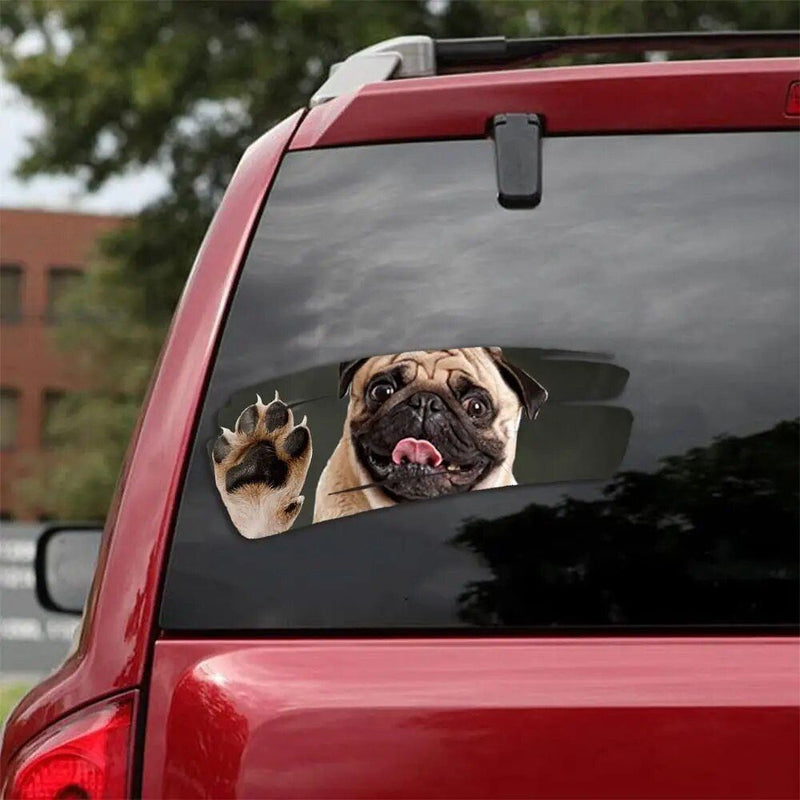 3d effect cracked alien and pet car decal, view 6 - MRSLM