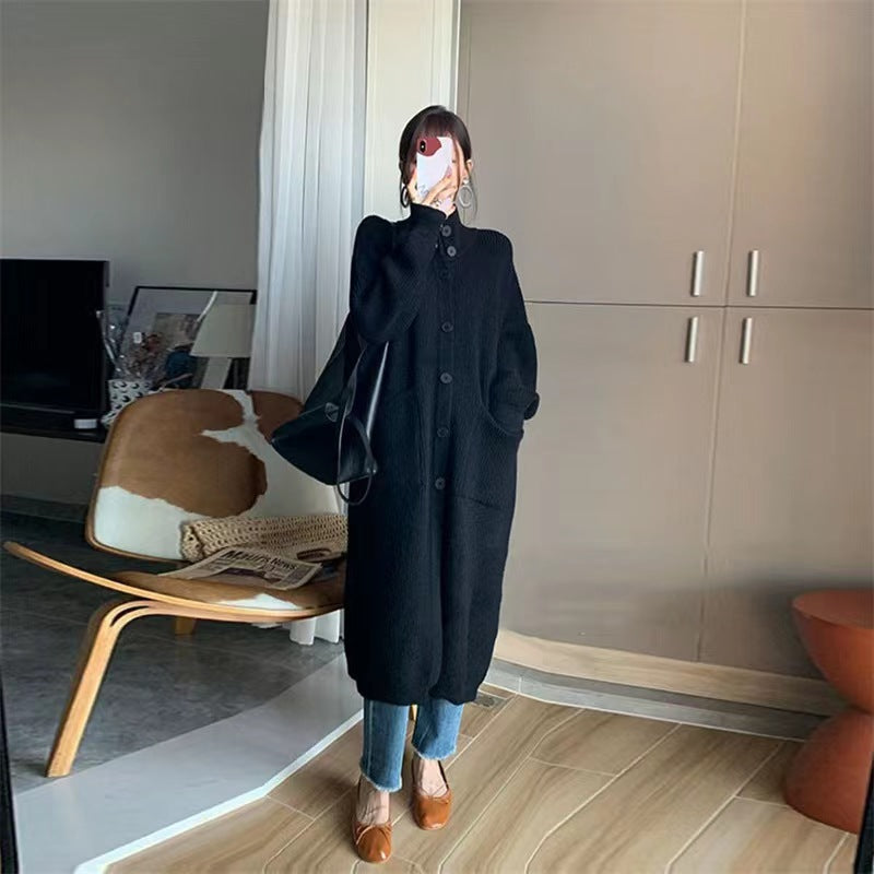 women's thick cardigan sweater coat, view 3 - MRSLM