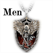 guardian angel pendant necklace, view 5 - MRSLM